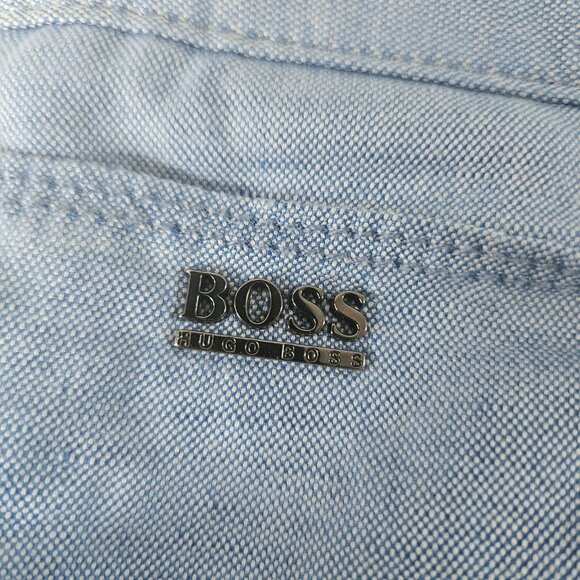 Hugo Boss Men's Size 38x34 Blue Linen Cotton Pants Iowa Regular Fit - Picture 3 of 15